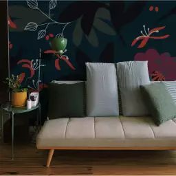 Papier peint panoramique motifs fleuris – 250×255