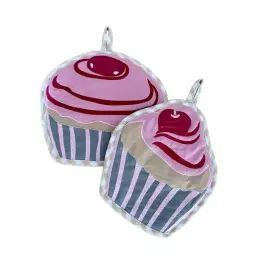 Maniques en coton en forme de gateau x2