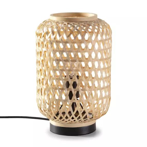 Lampe à poser en bambou, diamètre 22,5 cm
