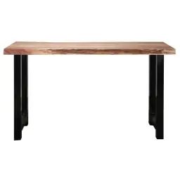 Table haute de repas bois et acier L150