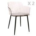 image de fauteuils scandinave 2 fauteuils de table design transparent noir