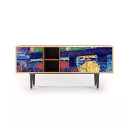 Meuble TV  multicolore 3 tiroirs L 150 cm