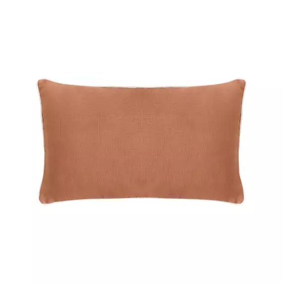 Housse de coussin matelassé en lin Terre Cuite 30×50 cm