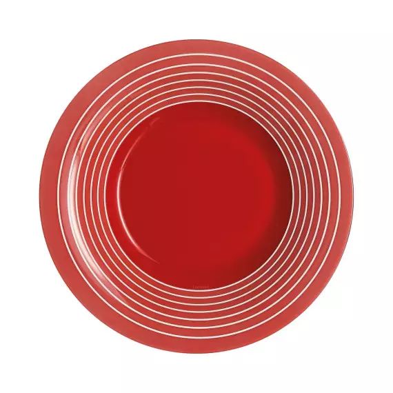 Assiette creuse rouge 21.5 cm