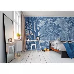 Papier peint panoramique motif imprimé Bleu 432x280cm