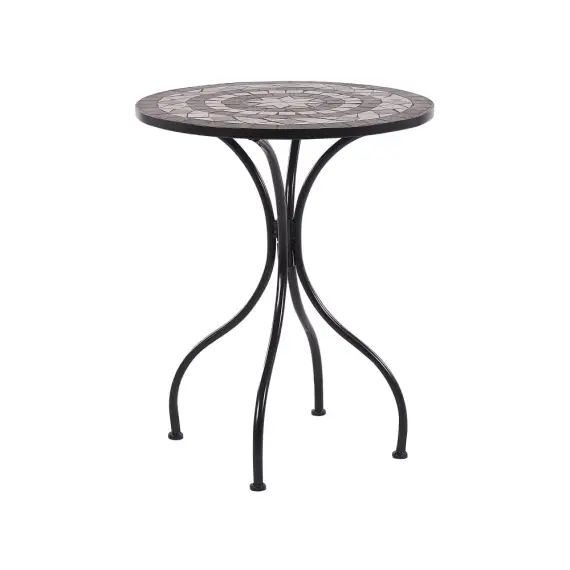 Table de jardin 2 personnes en métal noir