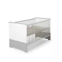 Lit bébé évolutif eco gris – SCHARDT – Eco Argent – Bois – 140×70 cm – Hauteur réglable gris