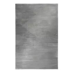 Tapis motif géométrique à relief gris taupe 290×200