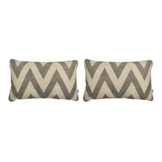 2 Housses de coussins 30×50 cm gris