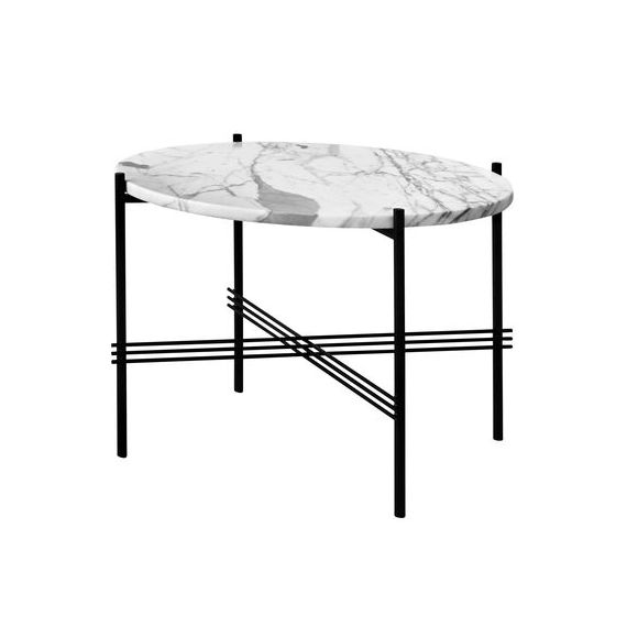 Table basse TS en Métal, Métal laqué – Couleur Blanc – 89.88 x 89.88 x 35 cm – Designer GamFratesi