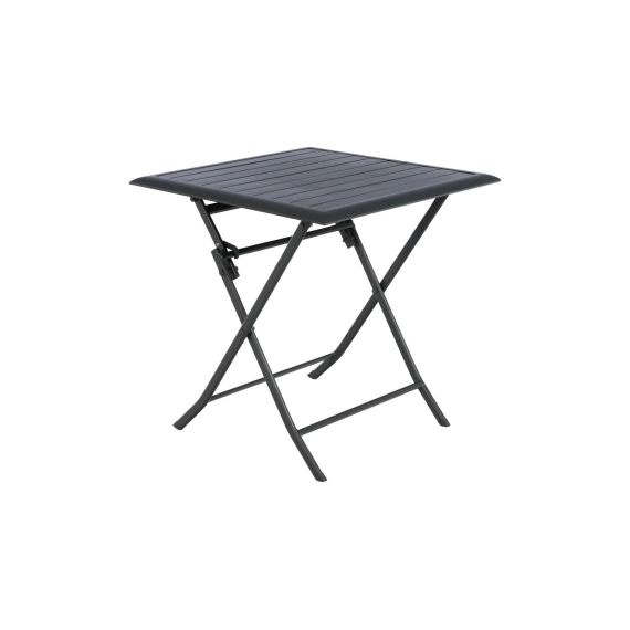 Table de jardin pliante 2 personnes NICE coloris gris foncé