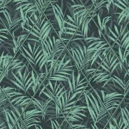 Papier peint panoramique PANORAMA hojas métallisé vert intissé l.424 x H.280 cm