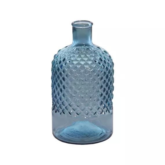 Vase en verre recyclé  Bleu Jean’s 22 cm