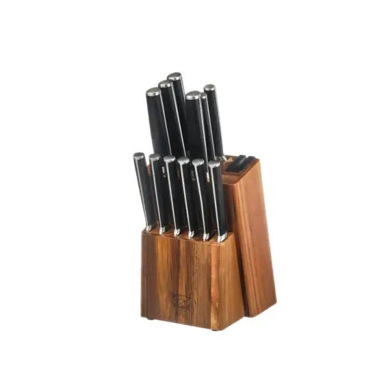 Lot de 14 couteaux en inox noir
