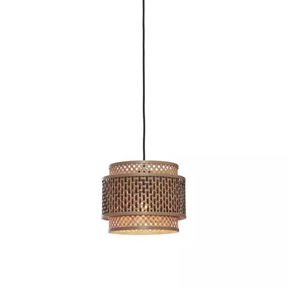 Suspension bambou  naturel/noir, h. 20cm