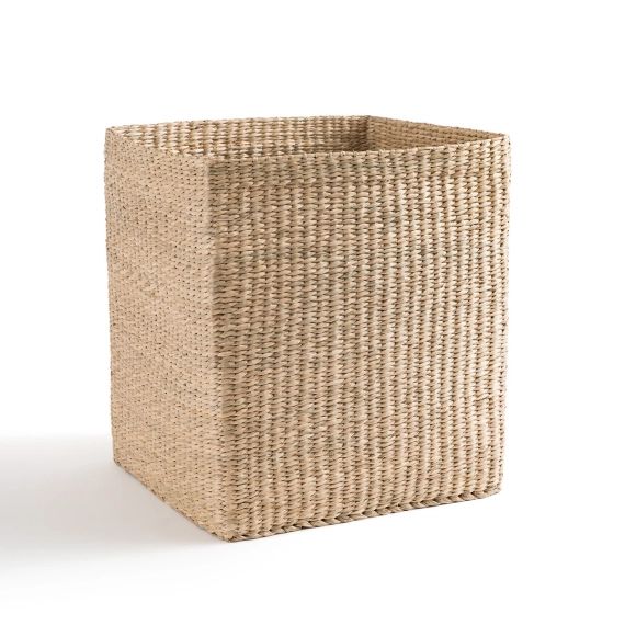 Cache-pot carré en herbier Ø40 cm, Azzu