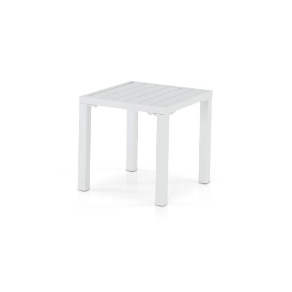 Table basse de jardin en aluminium blanc