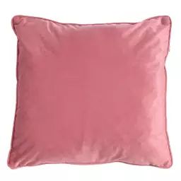 Housse de coussin rose en velours-60×60 cm uni