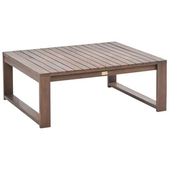 Table de jardin en bois d&rsquo;acacia certifié fsc® bois foncé