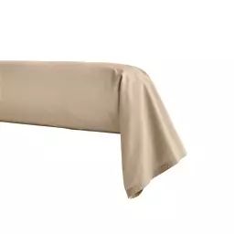 Taie de traversin en percale de coton lin 43×190