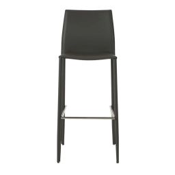 Chaise de bar design cuir reconstitué  gris