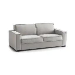 Canapé fixe 3 places en tissu gris
