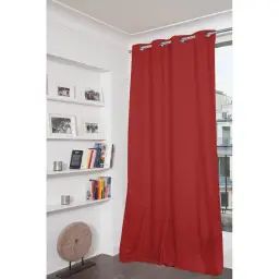 Rideau occultant total rouge 135 x 250