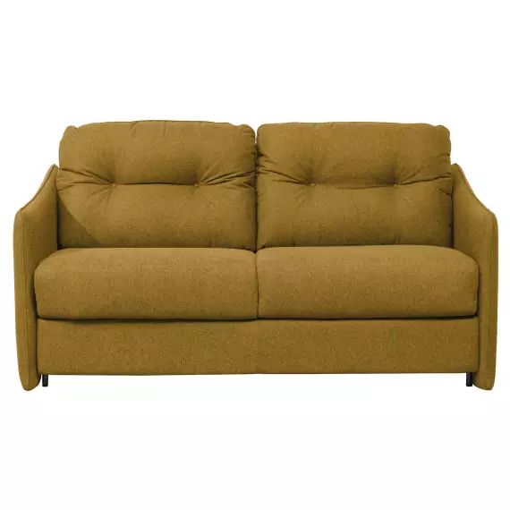 Canape droit convertible 3 places PRATO coloris jaune