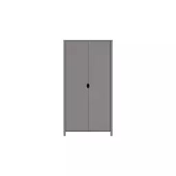 Armoire 2 portes ANDY coloris gris