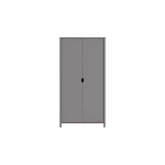 Armoire 2 portes ANDY coloris gris