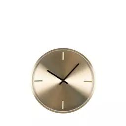 Horloge ronde en aluminium D30cm laiton