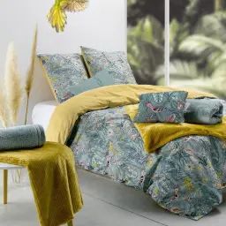 Parure de couette 100% coton 57 fils imprimée 240×220 2 taies