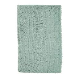Tapis de bain mèche uni en Polyester Vert 50×80 cm