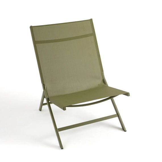 Chaise basse de jardin aluminium, Dola