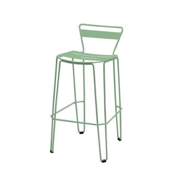 MALLORCA – Chaise haute en acier vert