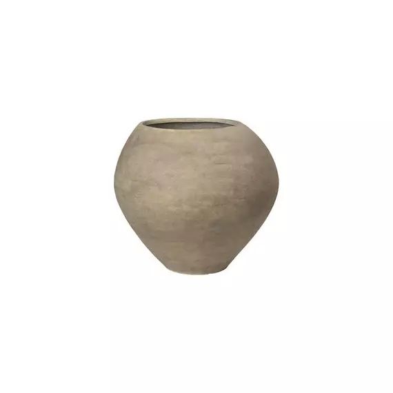 Pot de fleurs Dodu en Pierre, Ciment peint – Couleur Marron – 58 x 58 x 51 cm
