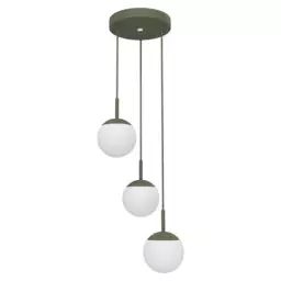 Lampe connectée Mooon en Verre, Aluminium – Couleur Vert – 25 x 25 x 25 cm – Designer Tristan Lohner