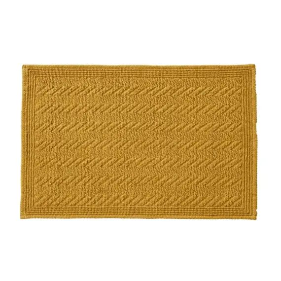 Tapis de bain jaune 50×80 en coton