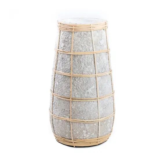Vase en terre cuite gris naturel H31
