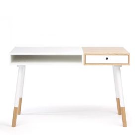 Bureau design bois et blanc