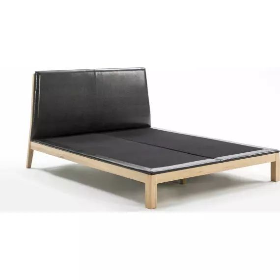 Lit style futon sommier bois massif 150x200cm