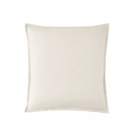 Taie d’oreiller en percale de coton meringue 65×65