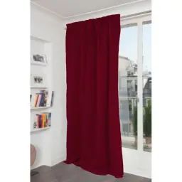 Rideau phonique thermique occultant rouge 140×260