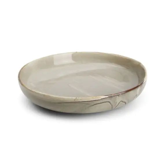 Assiette creuse 22xH4cm béton – Lot de 4