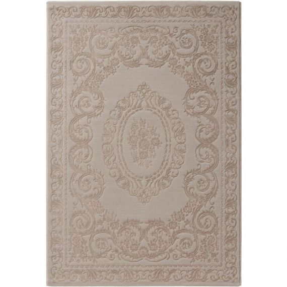 Tapis  baroque en polyester beige 160×230