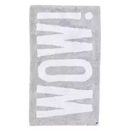 Tapis de bain en coton tufté à la main – argent 60×100 cm