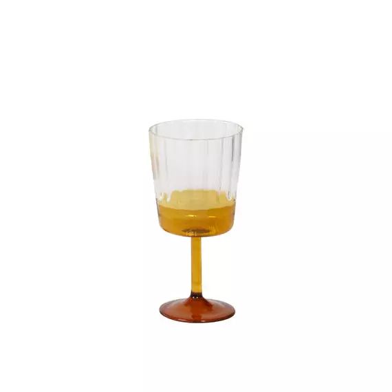 Verre à vin Eclat en Verre, Verre soufflé – Couleur Orange – 16.87 x 16.87 x 14 cm – Designer Sarah Lavoine