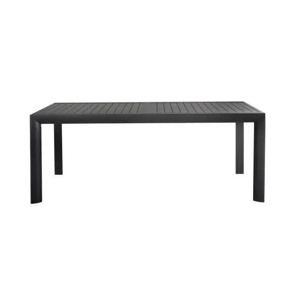 Table de jardin extensible en aluminium gris anthracite 8/14 personnes
