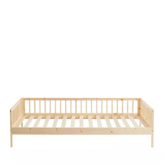 Sasha – Cadre de lit pour enfant en bois massif 90x190cm – Couleur – Bois clair