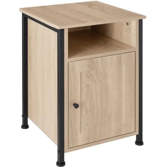Table de chevet Style industriel Bois clair industriel, Chêne Sonoma